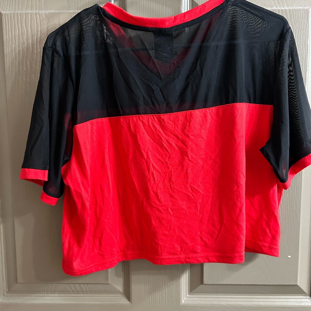NBA Rockets Red and Black Mesh Top - Picture 5 of 5